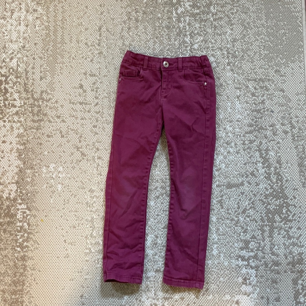 Burgundy Okaidi jeans 5T